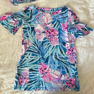 Lilly Pulitzer Mini Lula Dress in Mr. Peacock Print sz S (4-5)